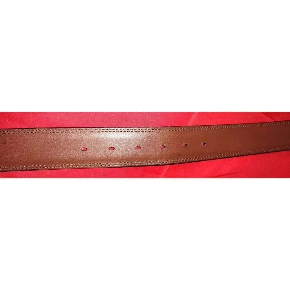 Aniline Kipskin Shoulders Men's Black Belt. Size 46. USA Made.